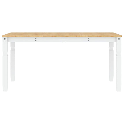 Matbord Corona vit 160x80x75 cm massiv furu