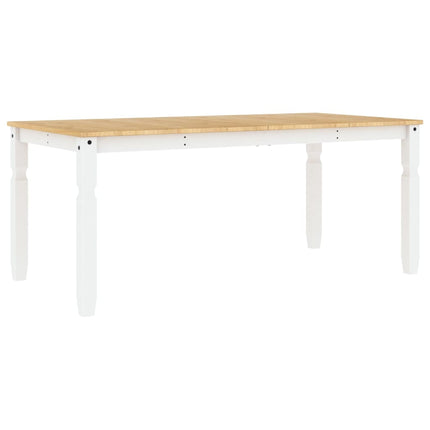 Matbord Corona vit 180x90x75 cm massiv furu