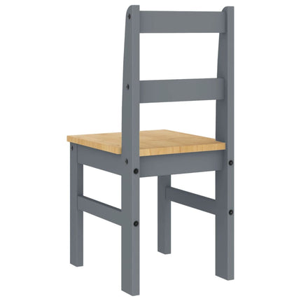 Matstolar 2 st PANAMA grå 40x46x90 cm massiv furu