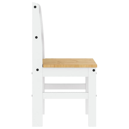 Matstolar 2 st PANAMA vit 40x46x90 cm massiv furu