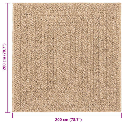 Matta ZIZUR 200x200 cm jutelook inomhus och utomhus