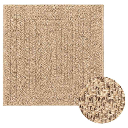 Matta ZIZUR 240x240 cm jutelook inomhus och utomhus