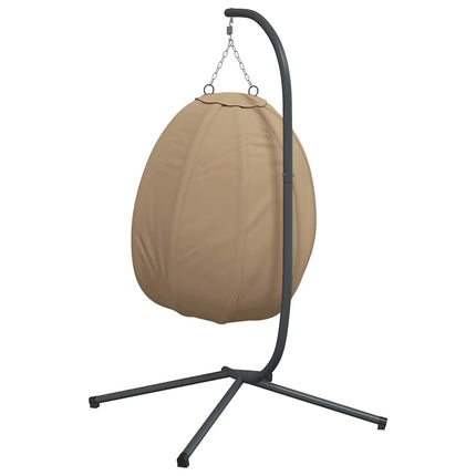 Hängstol med dyna taupe konstrotting och stål
