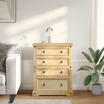 Byrå Corona 92x48x114 cm massiv furu