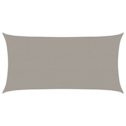 Solsegel 160 g/m² rektangulär ljusgrå 2,5x4,5 m HDPE