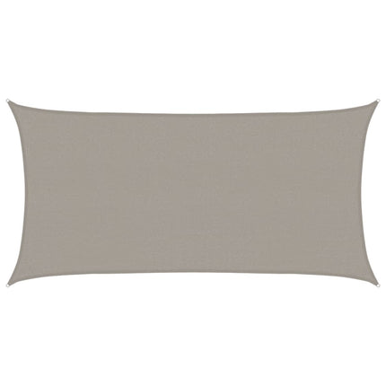 Solsegel 160 g/m² rektangulär ljusgrå 2,5x5 m HDPE