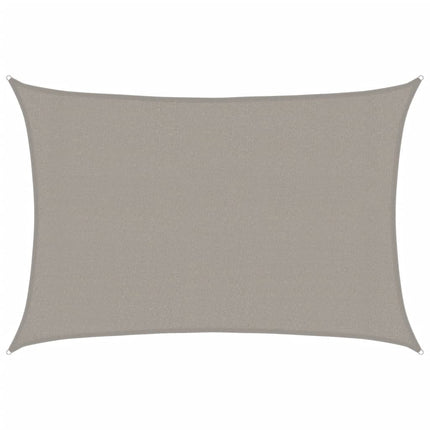 Solsegel 160 g/m² rektangulär ljusgrå 3x4,5 m HDPE