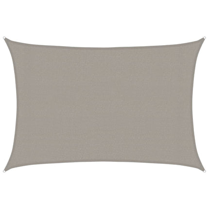 Solsegel 160 g/m² rektangulär ljusgrå 3x5 m HDPE
