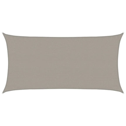 Solsegel 160 g/m² rektangulär ljusgrå 3x6 m HDPE