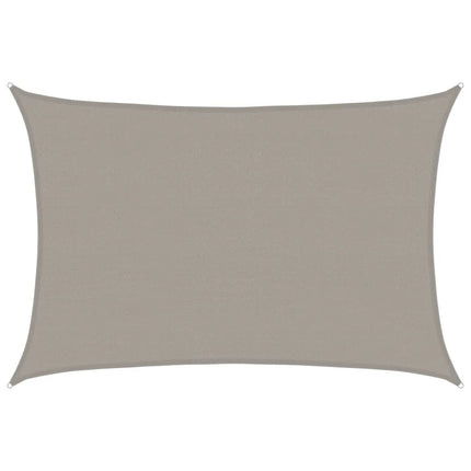 Solsegel 160 g/m² rektangulär ljusgrå 4x6 m HDPE