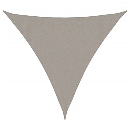 Solsegel 160 g/m² triangulär ljusgrå 3,6x3,6x3,6 m HDPE