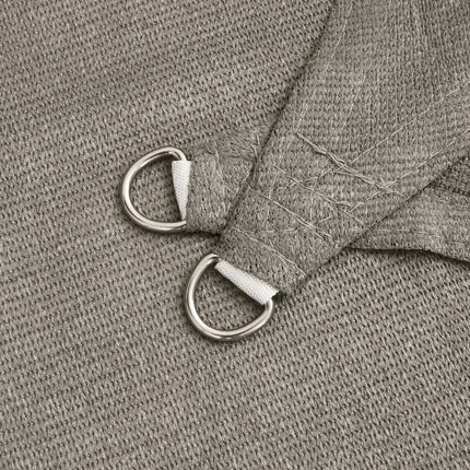 Solsegel 160 g/m² triangulär ljusgrå 3,6x3,6x3,6 m HDPE
