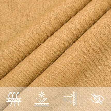 Solsegel 160 g/m² fyrkantig sand 2,5x2,5 m HDPE