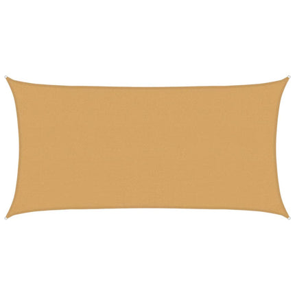 Solsegel 160 g/m² rektangulär sand 2,5x5 m HDPE