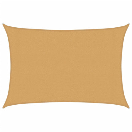 Solsegel 160 g/m² rektangulär sand 3x4 m HDPE