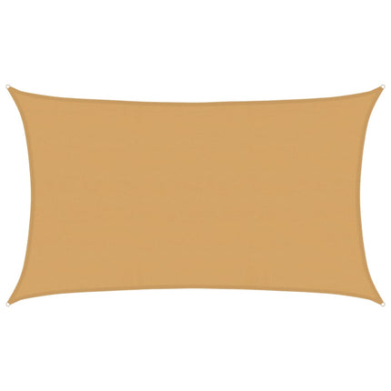 Solsegel 160 g/m² rektangulär sand 5x8 m HDPE