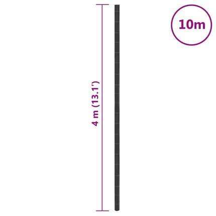 Ogräsmatta svart 4x10 m PP
