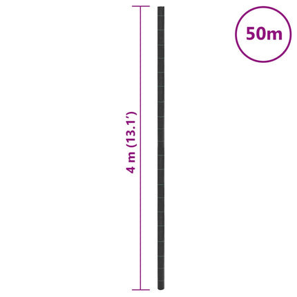 Ogräsmatta svart 4x50 m PP