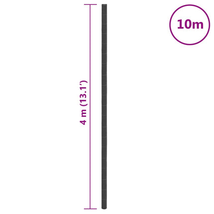 Ogräsmatta svart 4x10 m PP