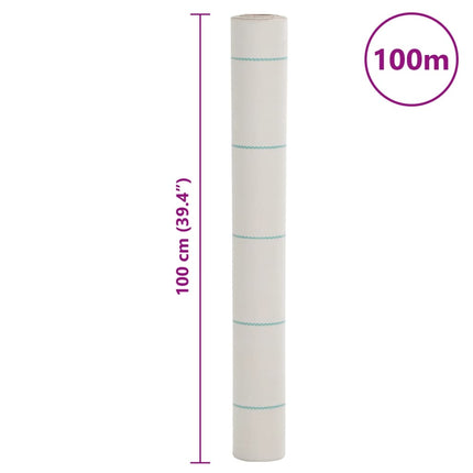 Ogräsmatta vit 1x100 m PP