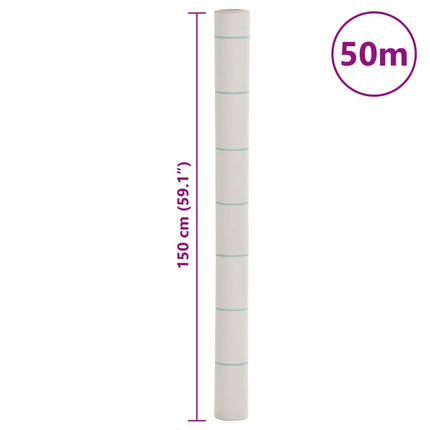 Ogräsmatta vit 1,5x50 m PP