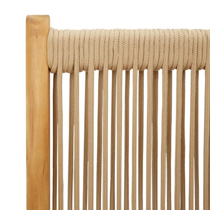 Justerbara trädgårdsstolar 8 st beige massivt akaciaträ