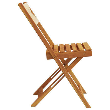 Hopfällbara trädgårdsstolar 8 st beige massivt akaciaträ