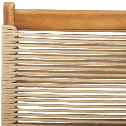Hopfällbara stolar 6 st beige massivt trä akacia