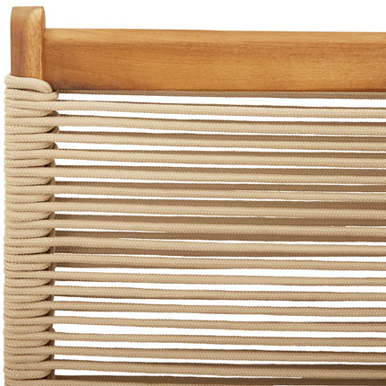 Hopfällbara stolar 8 st beige massivt trä akacia