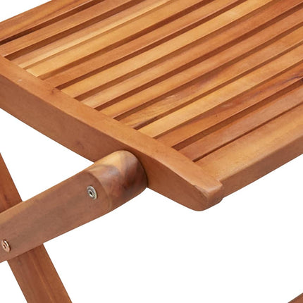 Hopfällbara trädgårdsstolar 6 st 51x66x95 cm massivt akaciaträ