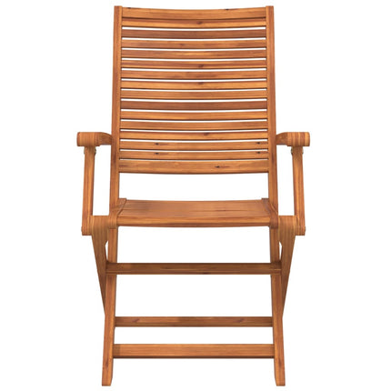 Hopfällbara trädgårdsstolar 4 st 57x66x95 cm massivt akaciaträ