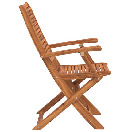 Hopfällbara trädgårdsstolar 4 st 57x66x95 cm massivt akaciaträ