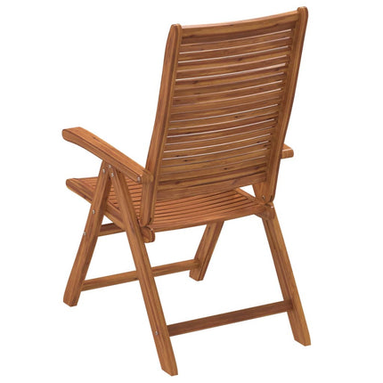 Justerbara trädgårdsstolar 6 st 56x72x107 cm massivt akaciaträ