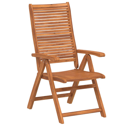 Justerbara trädgårdsstolar 8 st 56x72x107 cm massivt akaciaträ