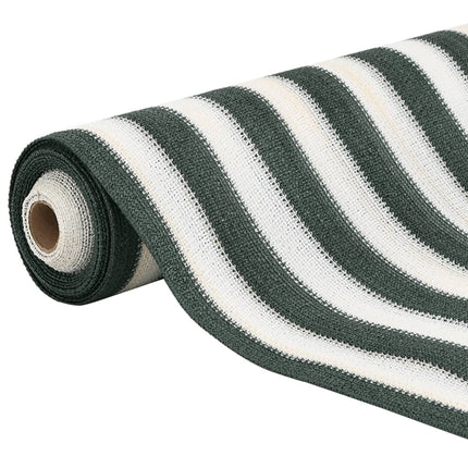 Insynsskyddsnät grön och vit 1,5x25 m HDPE 195 g/m²