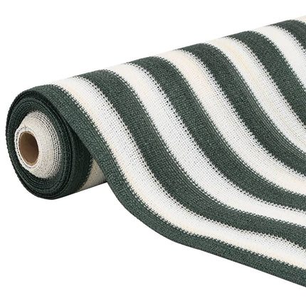 Insynsskyddsnät grön och vit 1,8x10 m HDPE 195 g/m²