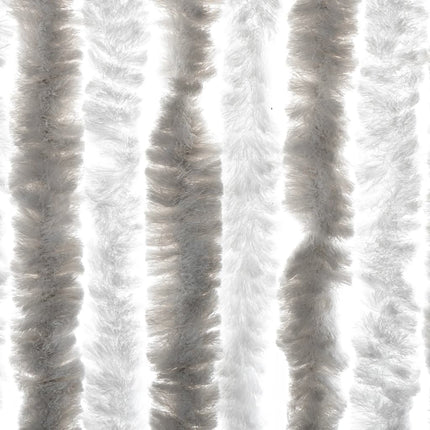 Insektsgardin ljusgrå och vit 118x220 cm chenille