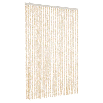 Insektsgardin beige och vit 118x220 cm chenille