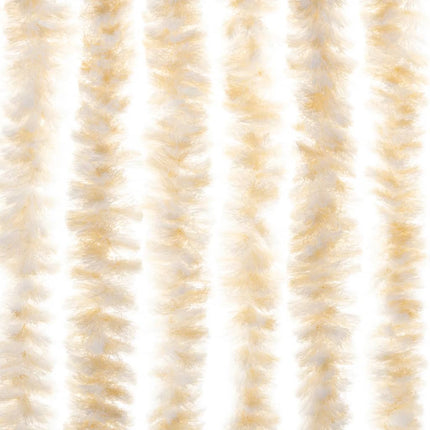 Insektsgardin beige och vit 118x220 cm chenille