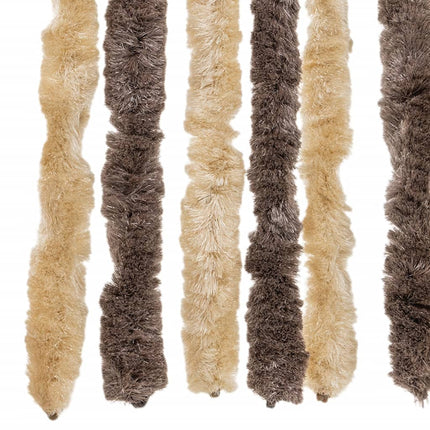 Insektsgardin mörkbrun och beige 118x220 cm chenille