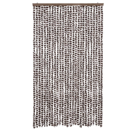 Insektsgardin brun och vit 118x220 cm chenille