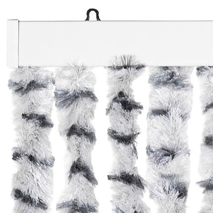 Insektsgardin ljusgrå och mörkgrå 118x220 cm chenille