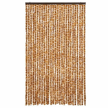Insektsgardin ockra och vit 118x220 cm chenille