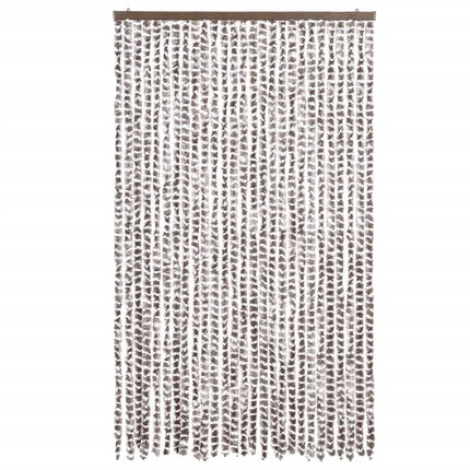 Insektsgardin taupe och vit 118x220 cm chenille