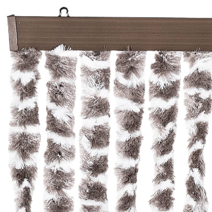 Insektsgardin taupe och vit 118x220 cm chenille