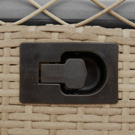 Justerbara trädgårdsstolar 2 st beige konstrotting