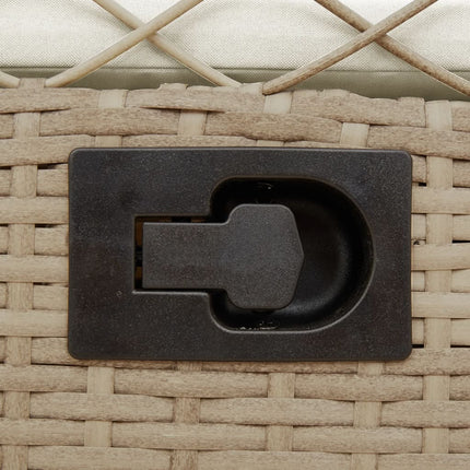 Justerbara trädgårdsstolar 2 st beige konstrotting