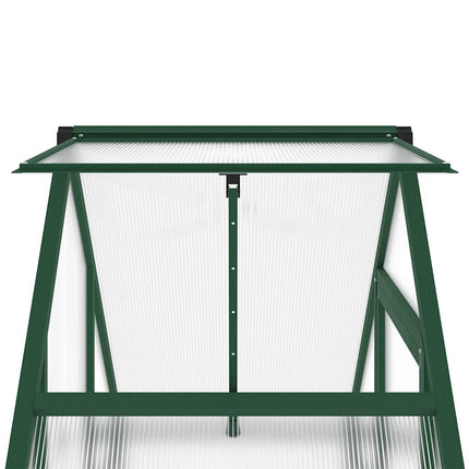 Växthus med ram grön 169x58x202 cm aluminium