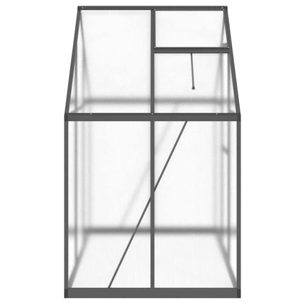 Växthus med ram antracit 169x114x195 cm aluminium