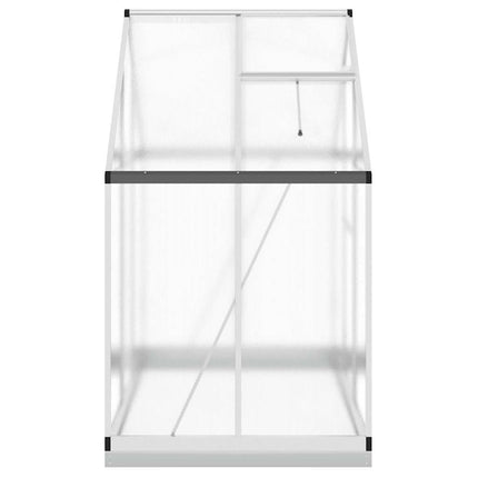 Växthus med ram silver 169x114x202 cm aluminium